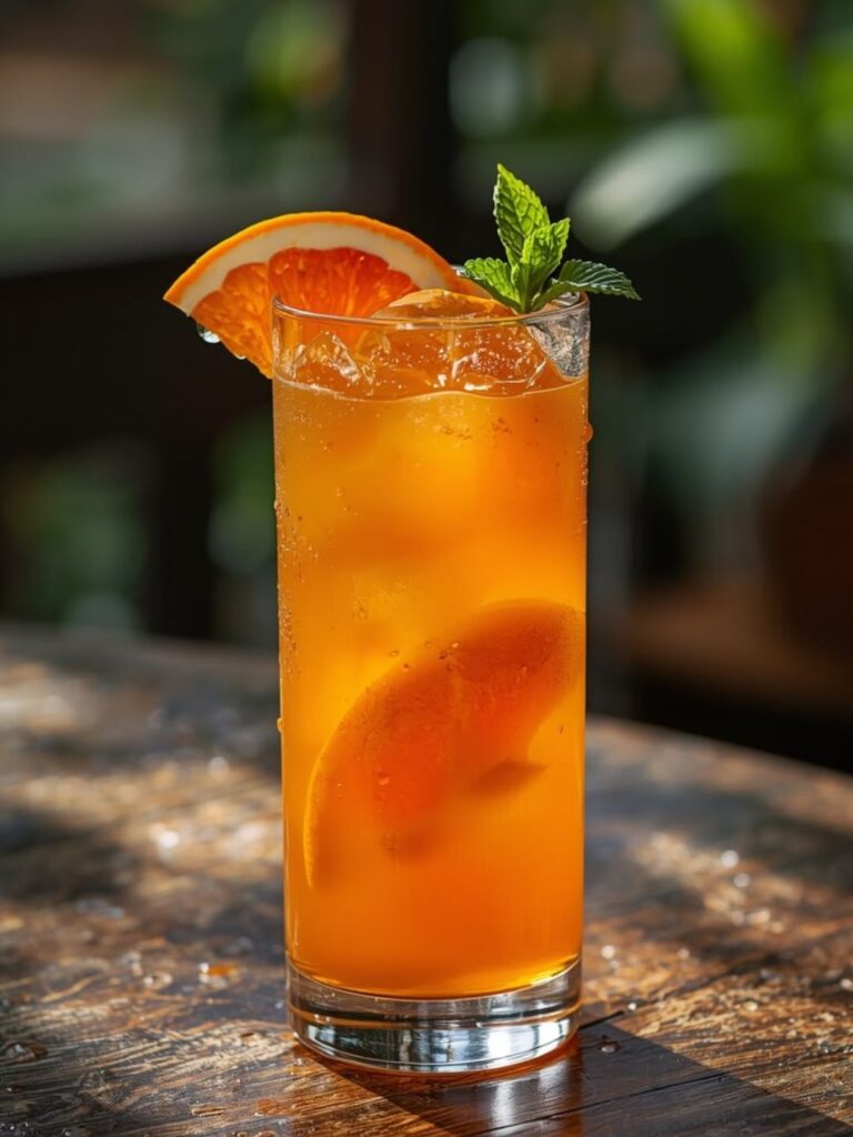 Orange mocktail beverage 